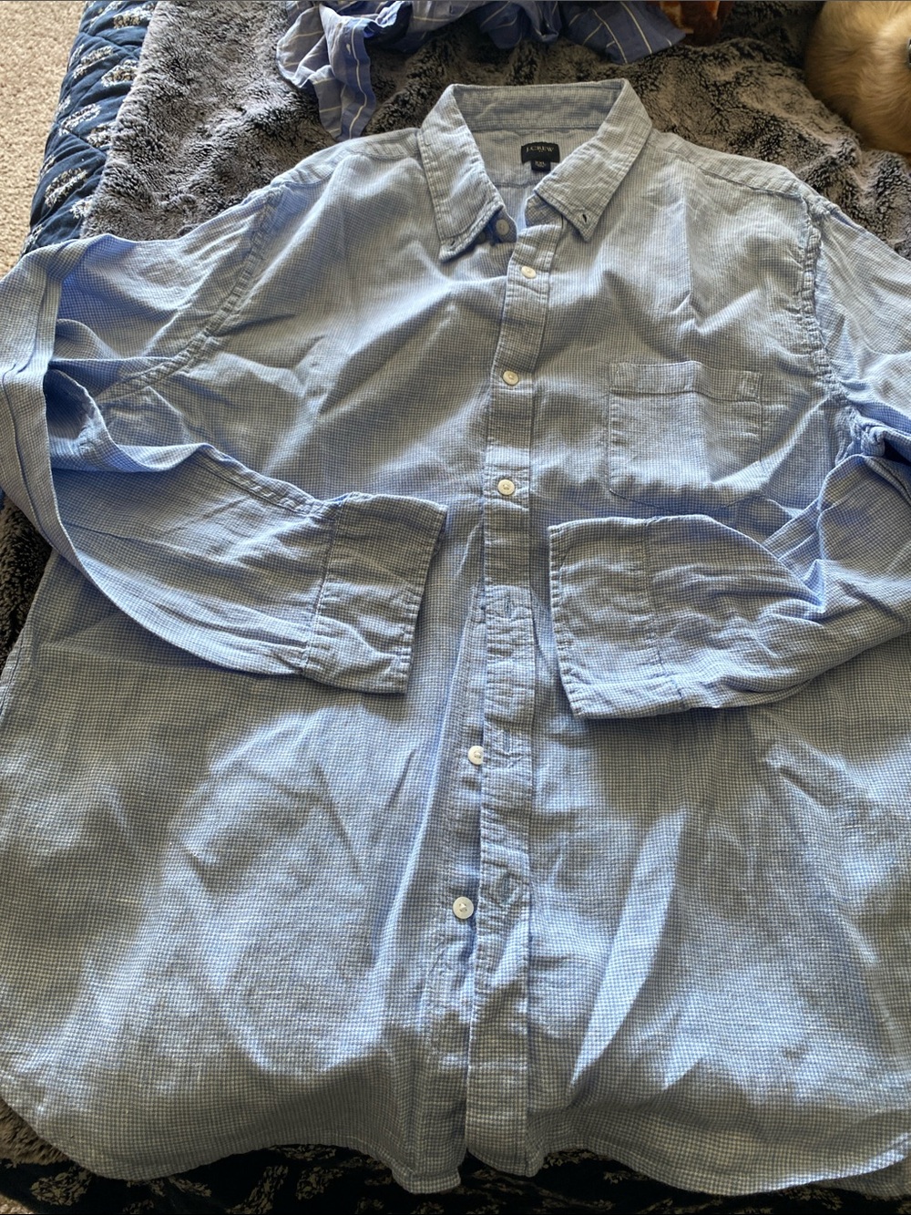 J. Crew Factory Light Blue Men's Casual Button-Down Shirt